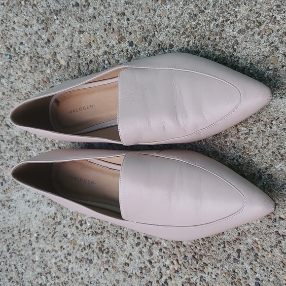 Halogen Blush Pink Pointed Toe Short Heel Flats 9.5 - Picture 2 of 9